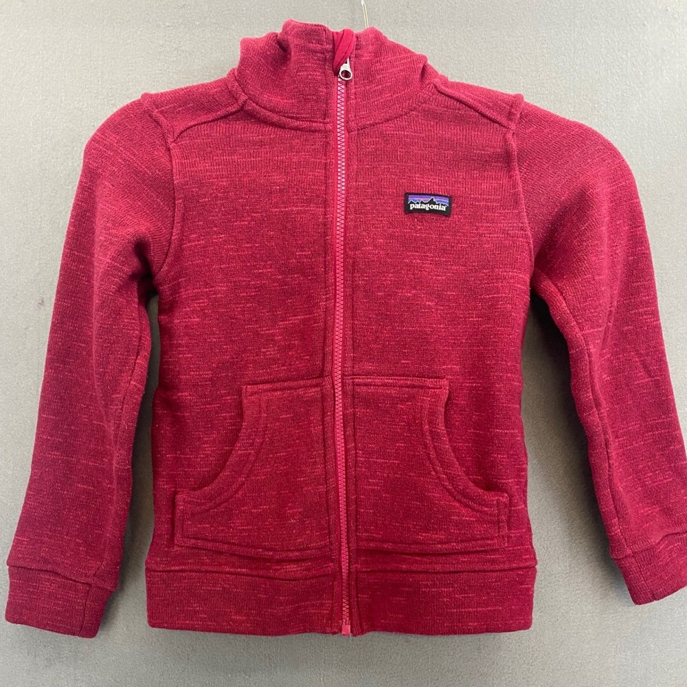 Patagonia Better Sweater Full Zip Hoodie Pink Heather Girls Size S 7-8